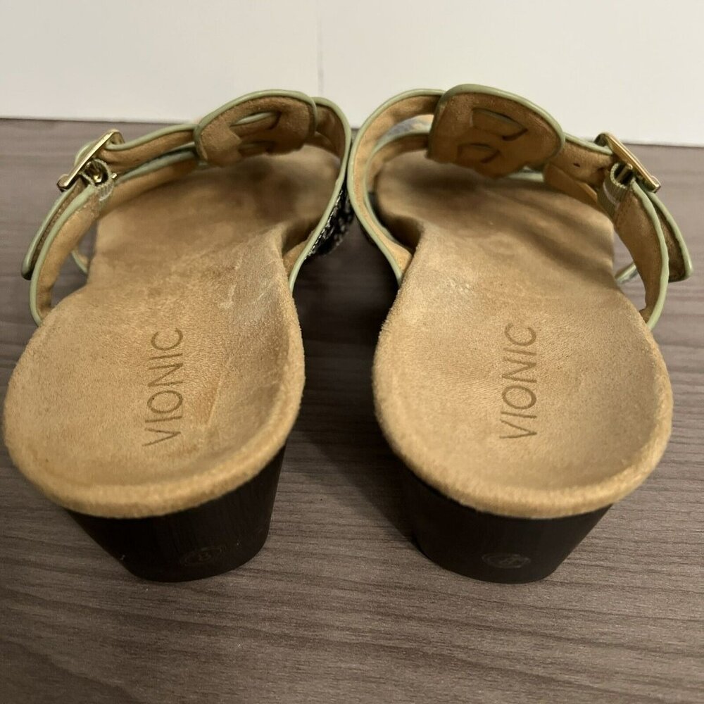 Vionic Women's Sandals Size 8 Radia Snake Print Comfort Wedge Slip On Adjustable - Picture 9 of 9